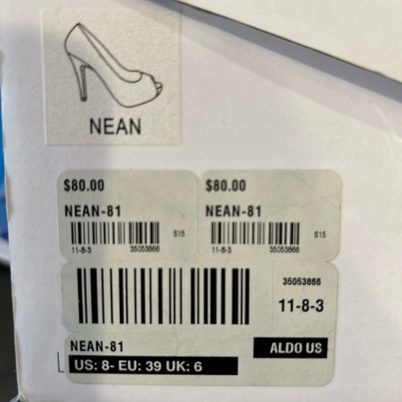 Aldo silver sparkle peep toe pumps - Picture 2 of 5